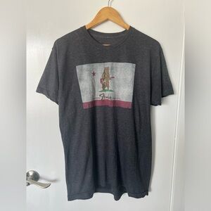 Fender Bear California Flag T-shirt, short sleeved, dark gray, size L